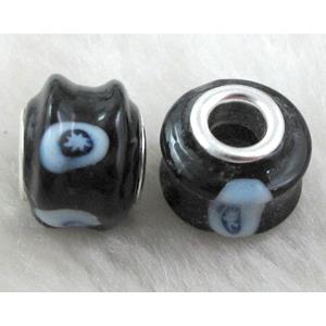 Lampwork Glass Beads, 16mm dia, hole:5.5mm [LWBPST127C08]