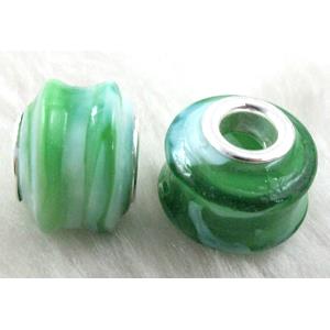 Lampwork Glass Beads, 16mm dia, hole:5.5mm [LWBPST127C13]