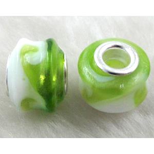 Lampwork Glass Beads, 16mm dia, hole:5.5mm [LWBPST127C14]