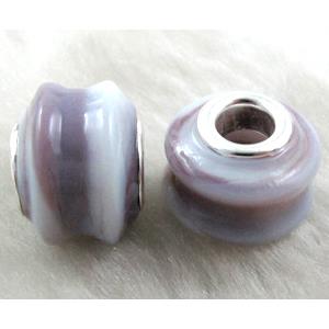 Lampwork Glass Beads, 16mm dia, hole:5.5mm [LWBPST127C16]