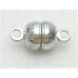 Magnetic Clasp, platinum plated, copper, 5x10mm [MGC004-5X10MM]