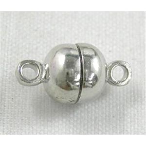 copper Magnetic Clasp platinum plated, 6.8x13mm [MGC008]