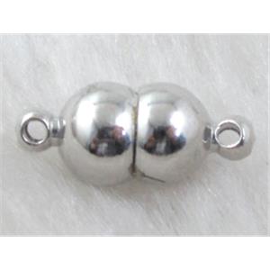 Magnetic Clasp, platinum plated, 7mm dia, 16mm length [MGC030PP]