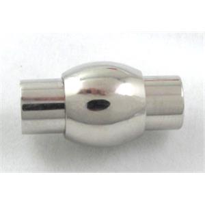 Magnetic Clasp, Stainless Steel, platinum plated, 11x20mm, 6mm hole [MGC040-6MM]