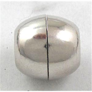 copper Magnetic Clasp, platinum plated, 13x12.5mm, 5mm hole [MGC043]