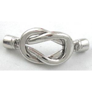 platinum plated alloy Clasp, 23x50mm, 5mm hole [MGC045]
