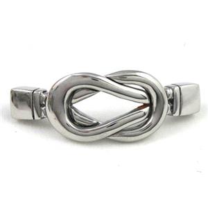 stainless steel Magnetic Clasp, platinum, approx 14x47mm, 4x6mm hole [MGC065]