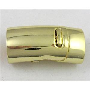 Magnetic Clasp for bracelet, gold plated, approx 13x25mm, 7x11mm hole [MGC067]