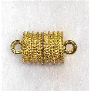 Magnetic alloy connector clasp, gold plated, approx 12x18mm [MGC108]