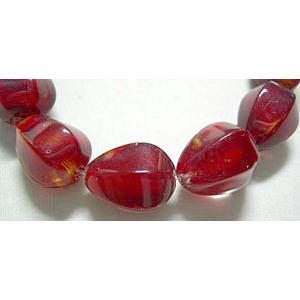 Faceted Drip Millefiori Glass bead, 14mm dia, 16.5mm high, 20pcs per st [MGDR007]