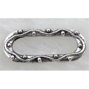 Tibetan Silver Linker Non-Nickel, 9.5x20mm [NN0006]