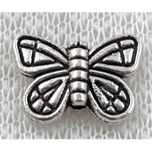 Tibetan Silver Butterfly beads Non-Nickel, 15mm wide [NN0025]