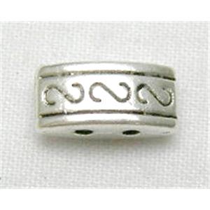 Tila Beads, Tibetan Silver Non-Nickel Spacer with 2-hole, 5x10mm [NN0033]