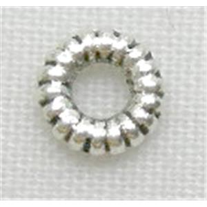 Tibetan Silver Spacer Beads Non-Nickel, 4.5mm diameter [NN0052]