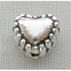 Tibetan Silver Heart Spacer Non-Nickel, 6mm wide [NN0061]
