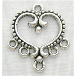 Tibetan Silver Pendants Non-Nickel, 19.5x22mm [NN0118]