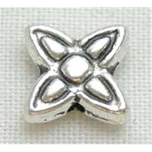 shamrock charms, Tibetan Silver Spacers Non-Nickel, 6.5x6.5mm [NN0238]