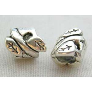 Tibetan Silver Spacers Non-Nickel, 6.4mm diameter, 8mm high [NN0251]