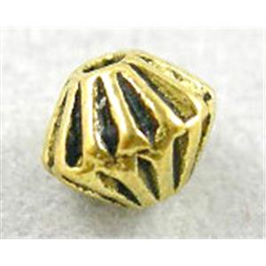 Tibetan Silver Spacer Non-Nickel, Antique Gold, 4.5mm dia [NN0300GPDX]
