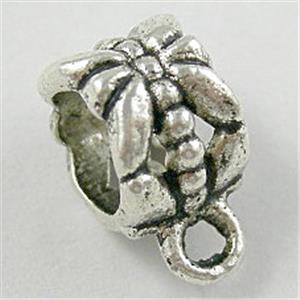 Tibetan Hinge Bail, Silver Hanger Non-Nickel, 8.5mm dia, hole:5mm [NN0327]