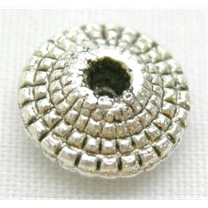 Tibetan Silver Charms Non-Nickel, 8.5mm diameter [NN0391]