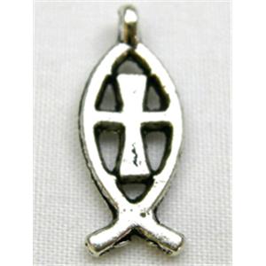 Tibetan Silver Pendant Non-Nickel, 20mm length [NN0394]