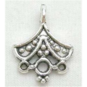 Tibetan Silver Charms Non-Nickel, 13.5x18mm [NN0409]