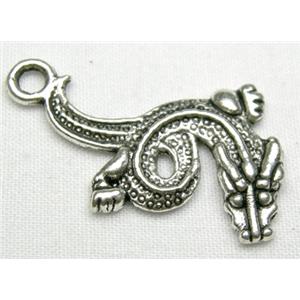 Tibetan Silver Dragon non-nickel, 29mm length [NN0443-2]