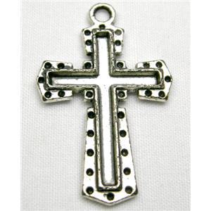 Tibetan Silver Latin Cross non-nickel, 20x28mm [NN0451-1]