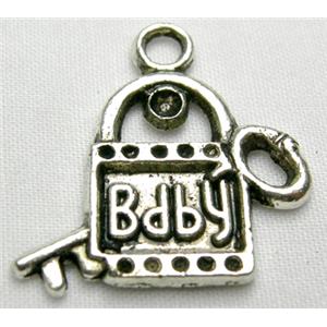 Tibetan Silver bag non-nickel, 22x22mm [NN0456-2]