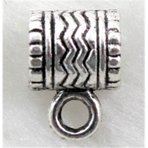 Bails, Tibetan Silver Hanger Non-Nickel, 7mm dia,9mm high, hole:5.5mm [NN0468]