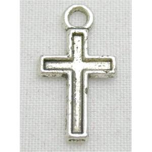 Tibetan Silver Latin Crosses Non-Nickel, 8.5x15.5mm [NN0496]