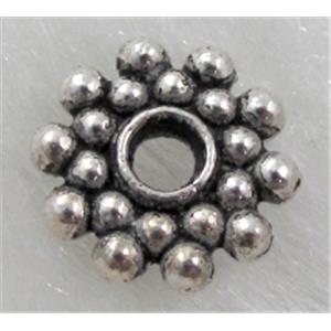 Tibetan Silver daisy Spacer Non-Nickel, 9mm dia [NN0524]