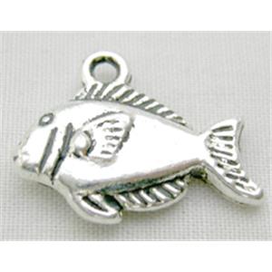 Tibetan Silver Zinc Fish Non-Nickel, 14x18.3mm [NN0562]