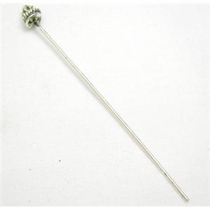 Tibetan Silver Pin Charms Non-Nickel, 59mm length [NN0584]