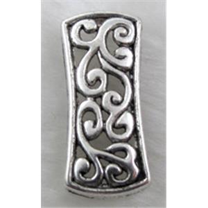 Bracelet Spacer Tibetan Silver Charms Non-Nickel, 12x26mm, 3 row holes [NN0631]