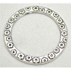 Tibetan Silver Tach Charms Non-Nickel, 32mm diameter [NN0637-2]