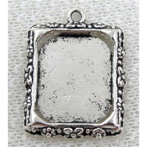 Tibetan Silver Photo Frame Charms Non-Nickel, 19x25mm [NN0689]