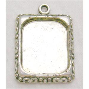 Tibetan Silver Photo Frame Charms Non-Nickel, 18x25mm [NN0690]