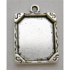 Tibetan Silver Photo Frame Charms Non-Nickel, 16x23mm [NN0692]