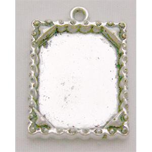 Tibetan Silver Photo Frame Charms Non-Nickel, 16x24mm [NN0693-2]