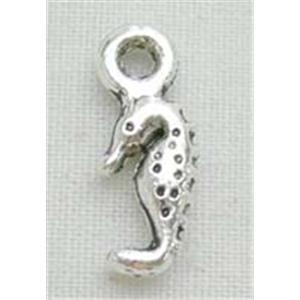 Tibetan Silver seahorse pendants, 4.5x13mm [NN0792]