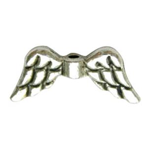 Tibetan Silver Angel Wing beads, 14.5mm wide [NN1741]