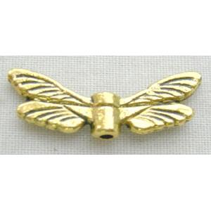Tibetan Silver Angel Wing Charms, Golden, 20mm wide [NN0910GP]
