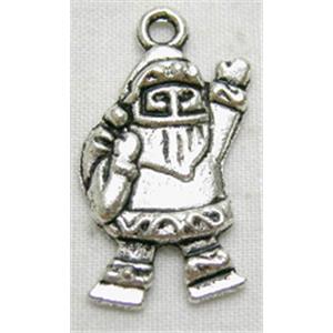Tibetan Silver Santa Claus pendants Non-Nickel, 13x22mm [NN0947]