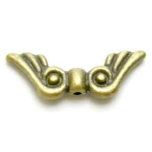 Anquite Bronze Tibetan Silver Angel wing Charms Non-Nickel, 21mm wide [NN1000BP]