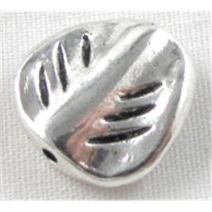 Twist leaf, Tibetan Silver Non-Nickel, 12mm dia [NN10018]