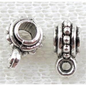 Bails, Tibetan Silver Hanger Non-Nickel, 7mm dia, 10mm length, hole:3mm [NN10025]