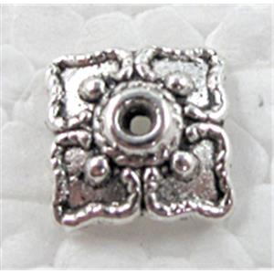 Tibetan Silver Caps Non-Nickel, 8.5x8.5mm [NN10092]