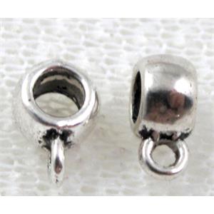 Bails, Tibetan Silver Hanger Non-Nickel, 6mm dia, 9mm length, hole:3mm [NN10108]